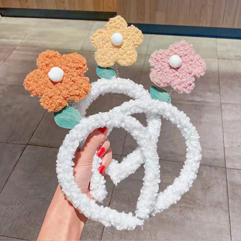 Gulnazar Zhao Lusi Same Style Cute Little Flowers Headband Hairband Wash Face Trending Cartoon Small Flower Hair Clip Headdress