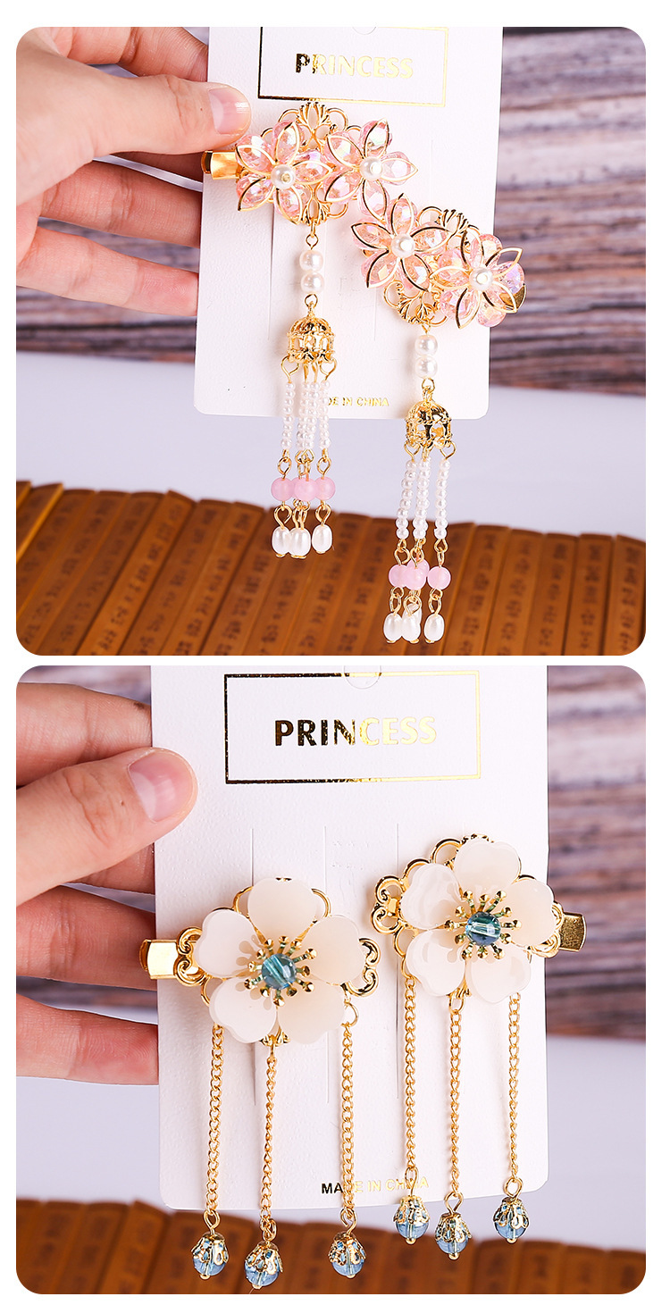 Princess Costume Barrettes Vintage Accessories Hair Accessories Ancient Style Han Chinese Clothing Headdress Flowers Girl Heart a Pair of Hairclips Hair Accessories Princess Costume Barrettes Vintage Accessories Hair Accessories Ancient Style Han Chinese Clothing Headdress Flowers Girl Heart a Pair of Hairclips Hair Accessories