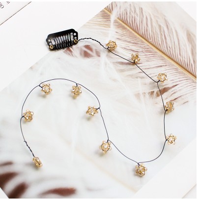 Korean Super Fairy Crystal Flowers Hair Comb Long Hair Decorative Headdress Fresh Invisible Streamer Hair Clips Hair Accessories Spring and Summer