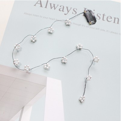 Korean Super Fairy Crystal Flowers Hair Comb Long Hair Decorative Headdress Fresh Invisible Streamer Hair Clips Hair Accessories Spring and Summer