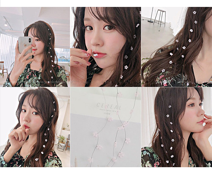 Korean Super Fairy Crystal Flowers Hair Comb Long Hair Decorative Headdress Fresh Invisible Streamer Hair Clips Hair Accessories Spring and Summer Korean Super Fairy Crystal Flowers Hair Comb Long Hair Decorative Headdress Fresh Invisible Streamer Hair Clips Hair Accessories Spring and Summer