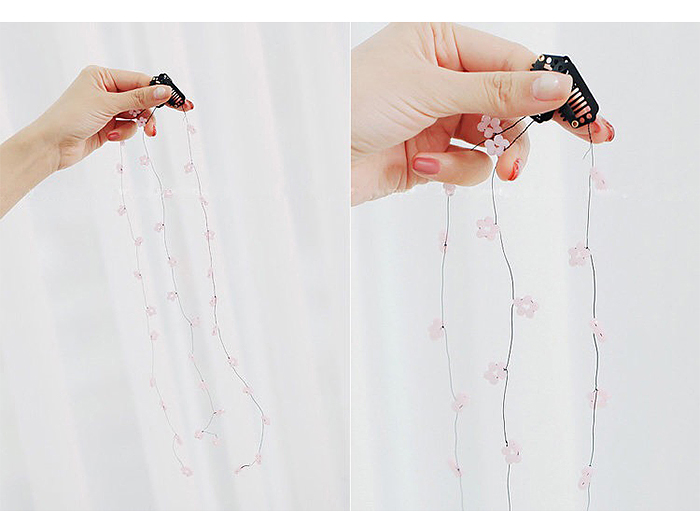 Korean Super Fairy Crystal Flowers Hair Comb Long Hair Decorative Headdress Fresh Invisible Streamer Hair Clips Hair Accessories Spring and Summer Korean Super Fairy Crystal Flowers Hair Comb Long Hair Decorative Headdress Fresh Invisible Streamer Hair Clips Hair Accessories Spring and Summer