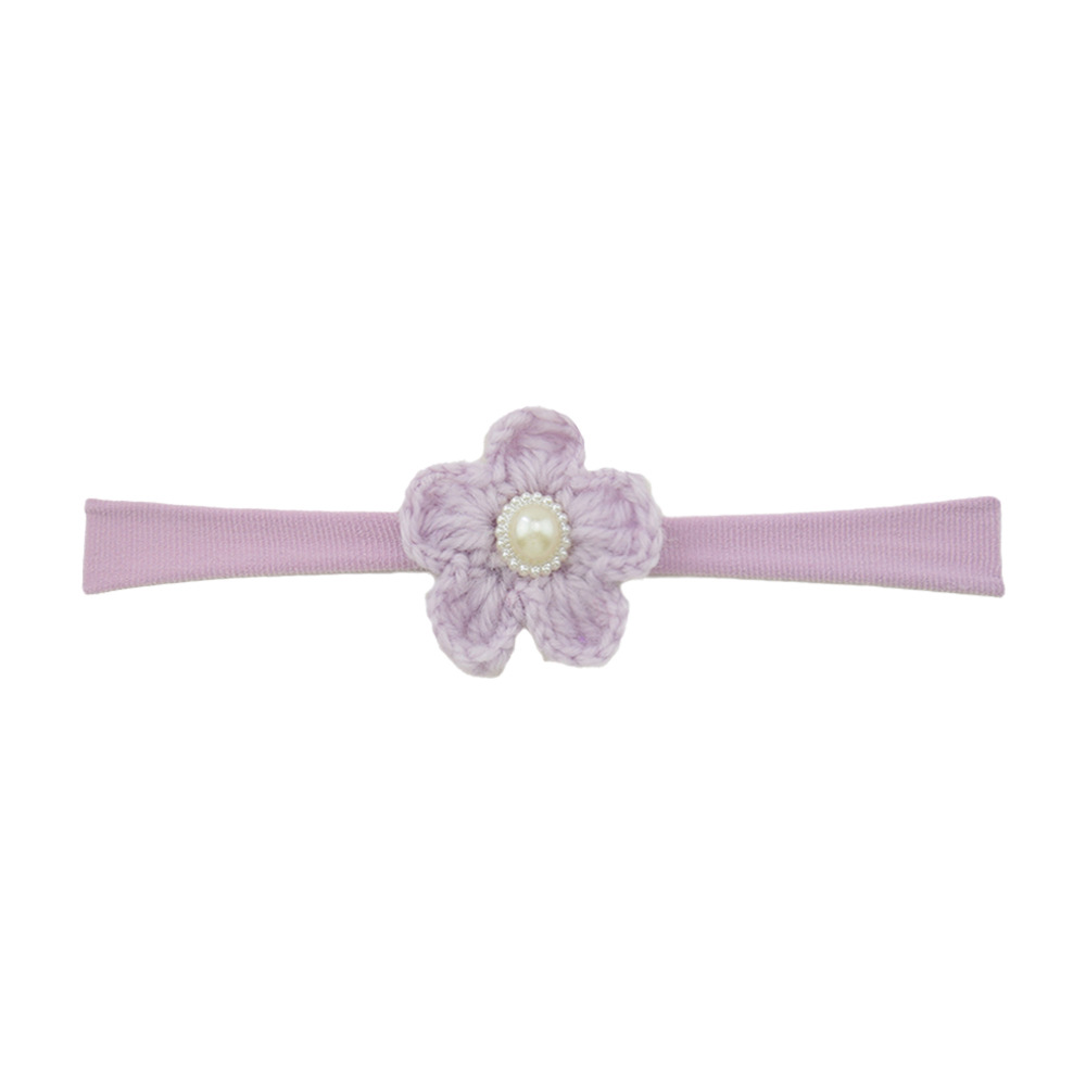 Children's Nylon Hair Band Elastic Soft Headband Wool Flowers Headdress Baby Decorative Headdress Flower Infant Photo Headgear