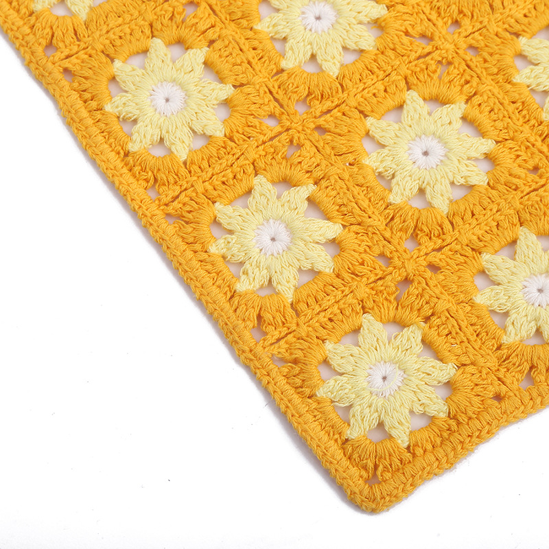 Tether Triangular Binder Headband Flowers Daisies Handmade Triangular Binder Cotton Shawl Clothing Decorative Headdress Tether Triangular Binder Headband Flowers Daisies Handmade Triangular Binder Cotton Shawl Clothing Decorative Headdress