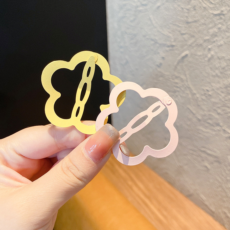 Sweet Flowers Hairpin Children&#039;s Colorful Bang Clip Little Girl Ins Hair Accessories Girls&#039; Side Hair Clip for Broken Hair Headdress