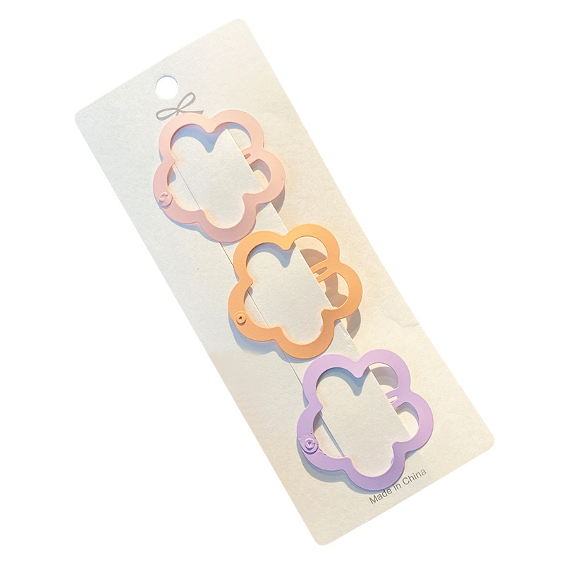 Sweet Flowers Hairpin Children&#039;s Colorful Bang Clip Little Girl Ins Hair Accessories Girls&#039; Side Hair Clip for Broken Hair Headdress