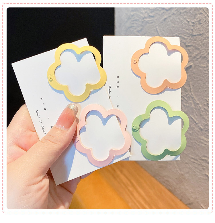 Sweet Flowers Hairpin Children's Colorful Bang Clip Little Girl Ins Hair Accessories Girls' Side Hair Clip for Broken Hair Headdress