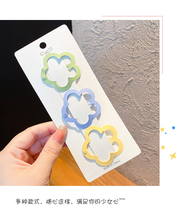 Sweet Flowers Hairpin Children's Colorful Bang Clip Little Girl Ins Hair Accessories Girls' Side Hair Clip for Broken Hair Headdress