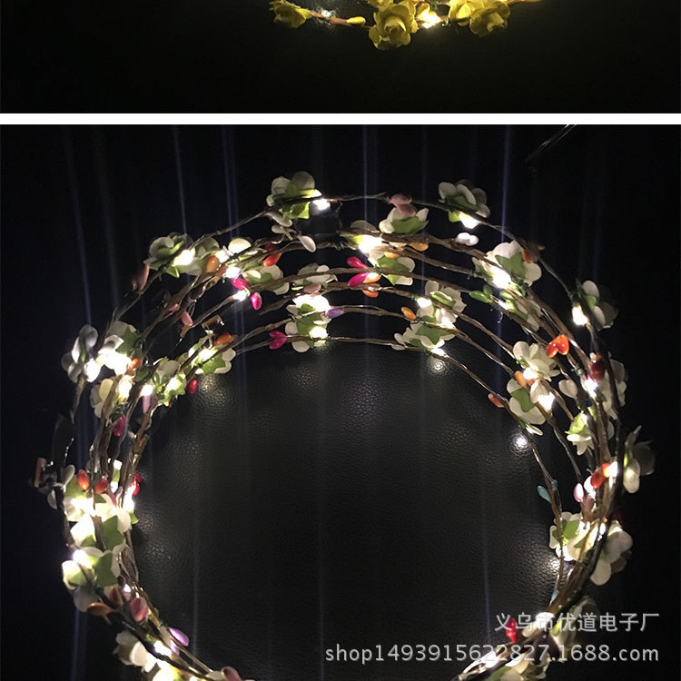 Ten Lights Ten Flowers Flash Luminous Garland Headdress Hair Hoop LED Lights Night Market Stall Hot Sale Hot Toys Children Ten Lights Ten Flowers Flash Luminous Garland Headdress Hair Hoop LED Lights Night Market Stall Hot Sale Hot Toys Children