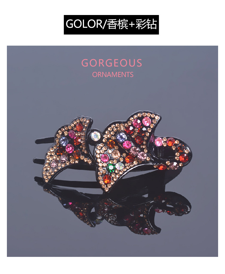 Internet Celebrity Duckbill Clip Crystal Rhinestone Simple Pearl Barrettes Korean Clip Headdress Elegant Flowers Updo Three-Jaw Clamps