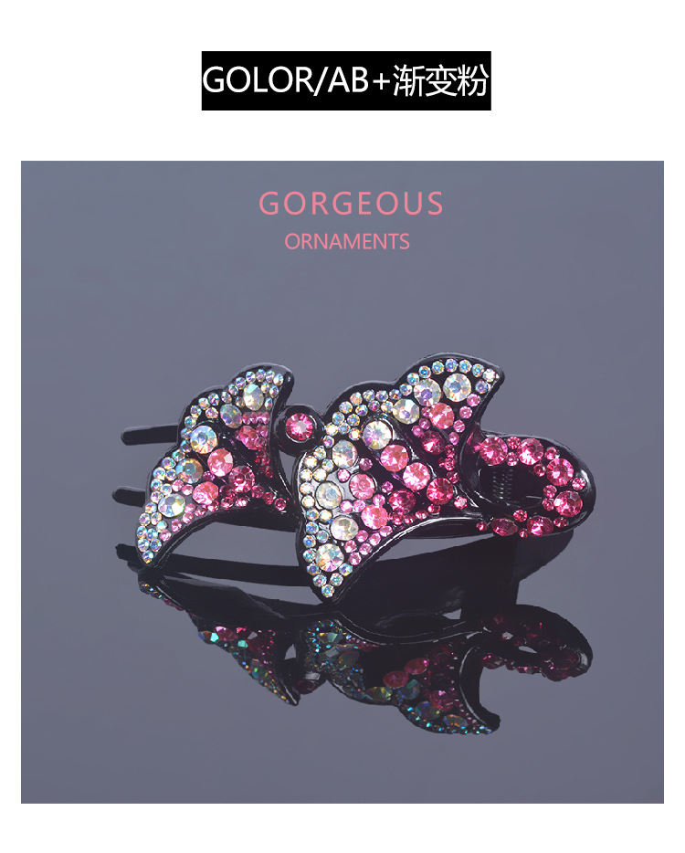 Internet Celebrity Duckbill Clip Crystal Rhinestone Simple Pearl Barrettes Korean Clip Headdress Elegant Flowers Updo Three-Jaw Clamps