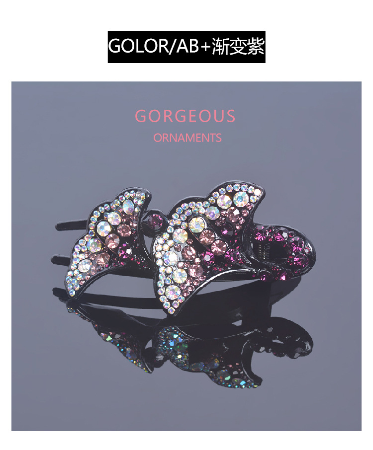 Internet Celebrity Duckbill Clip Crystal Rhinestone Simple Pearl Barrettes Korean Clip Headdress Elegant Flowers Updo Three-Jaw Clamps