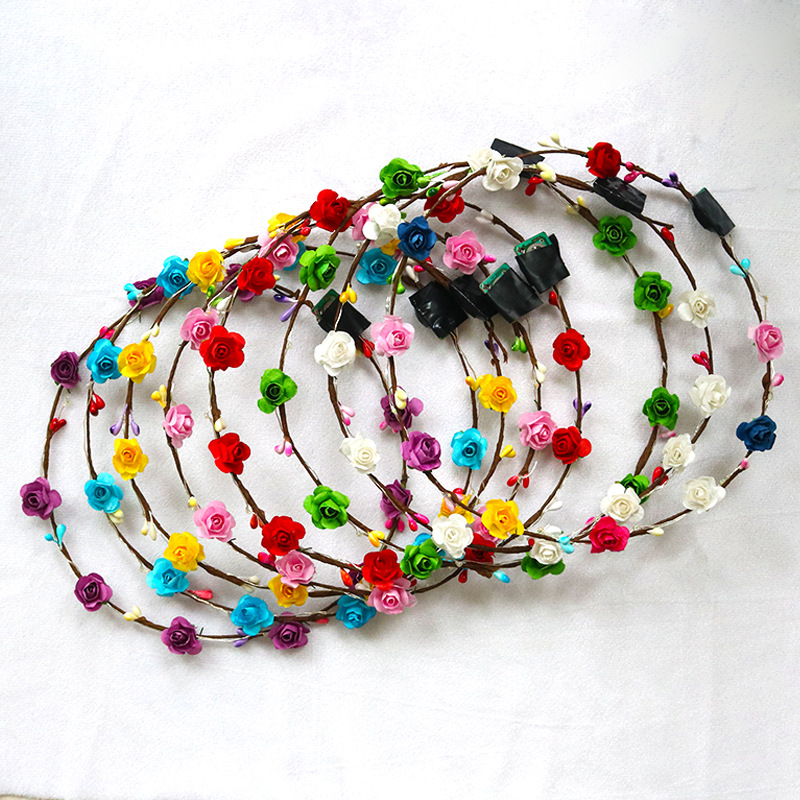 Ten Lights Ten Flowers Flash Luminous Garland Headdress Hair Hoop LED Lights Night Market Stall Hot Sale Hot Toys Children