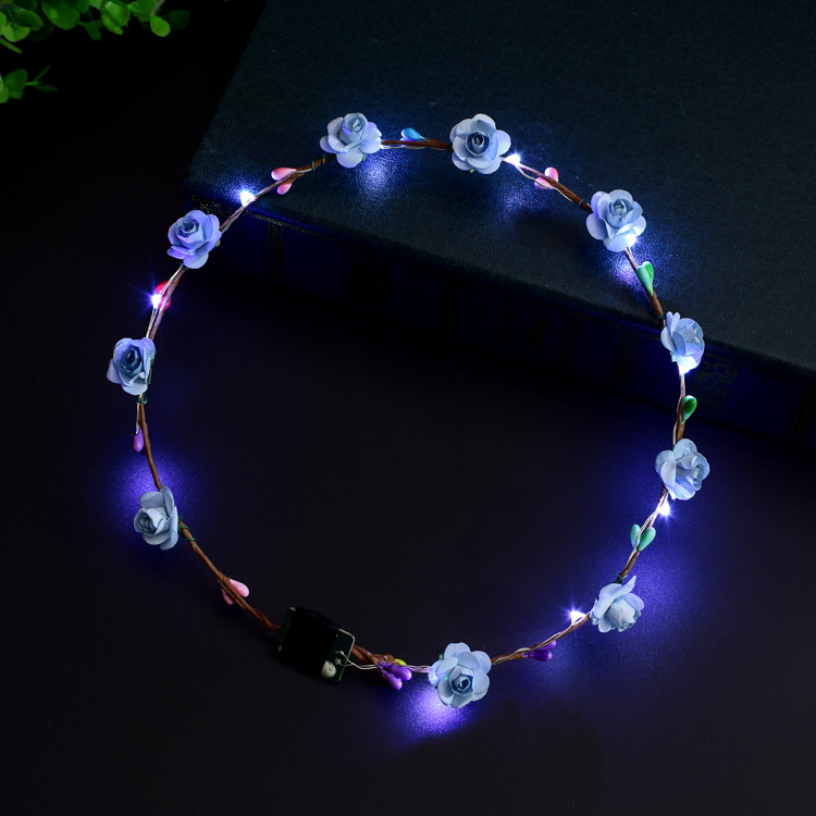 Ten Lights Ten Flowers Flash Luminous Garland Headdress Hair Hoop LED Lights Night Market Stall Hot Sale Hot Toys Children Ten Lights Ten Flowers Flash Luminous Garland Headdress Hair Hoop LED Lights Night Market Stall Hot Sale Hot Toys Children