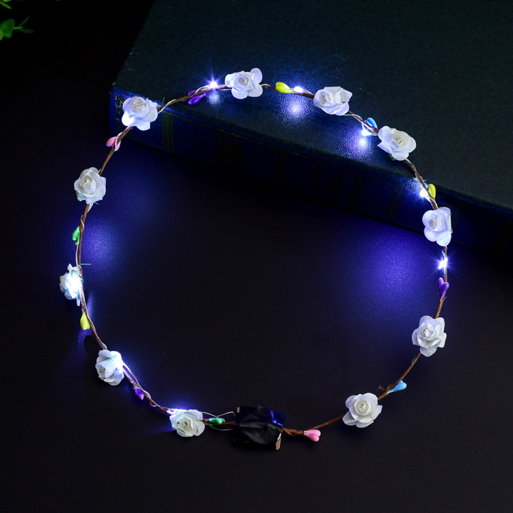 Ten Lights Ten Flowers Flash Luminous Garland Headdress Hair Hoop LED Lights Night Market Stall Hot Sale Hot Toys Children Ten Lights Ten Flowers Flash Luminous Garland Headdress Hair Hoop LED Lights Night Market Stall Hot Sale Hot Toys Children