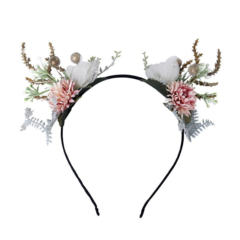 Independent packaging European hair hoops Christmas head buckle children adult headdress decoration birthday party flowers hair accessories