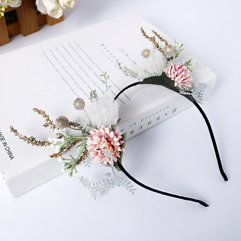 Independent packaging European hair hoops Christmas head buckle children adult headdress decoration birthday party flowers hair accessories