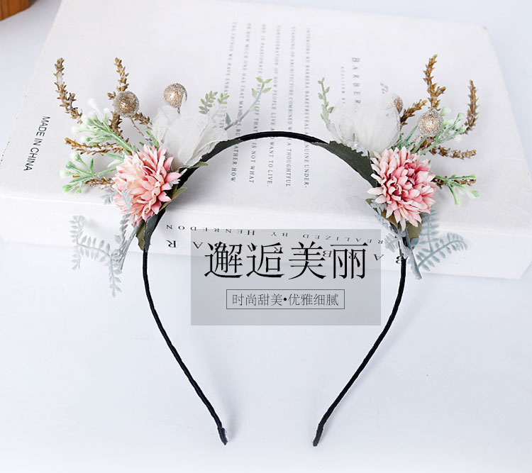 Independent packaging European hair hoops Christmas head buckle children adult headdress decoration birthday party flowers hair accessories Independent packaging European hair hoops Christmas head buckle children adult headdress decoration birthday party flowers hair accessories