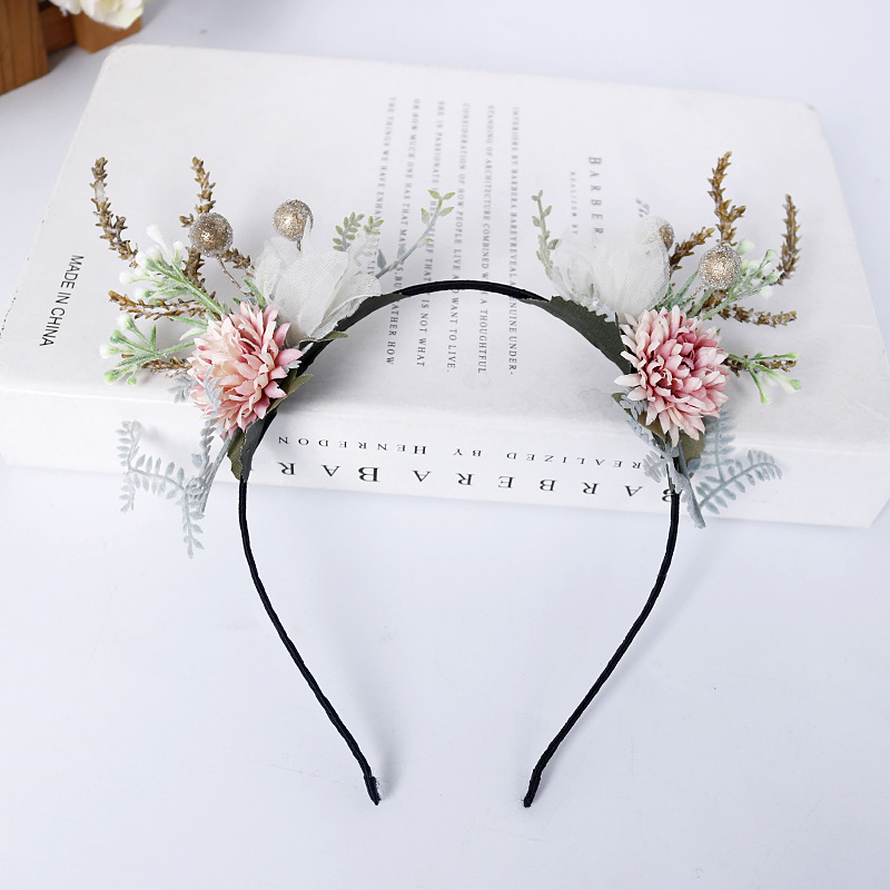 Independent packaging European hair hoops Christmas head buckle children adult headdress decoration birthday party flowers hair accessories