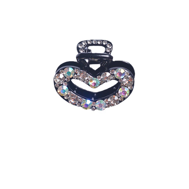 Korean Style Elegant Elegant Flowers Rhinestone Fringe Clip Back Head Top Clip Hairpin Shark Clip Hair Claw Headdress Small Size
