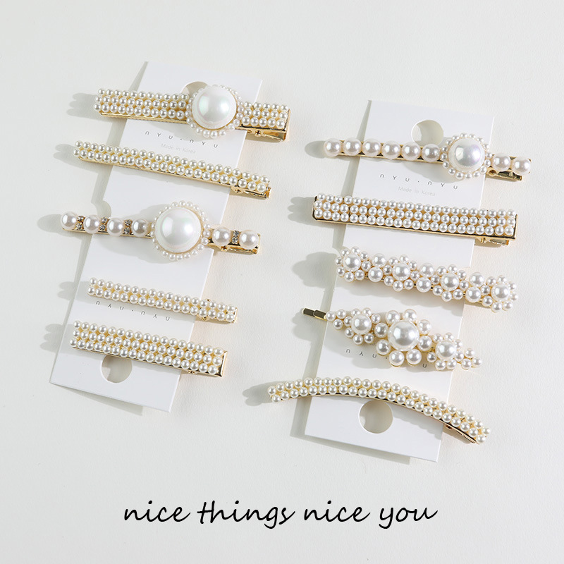 South Korea pearl hairpin elegant flowers ins web celebrity liu haibi clip side hair clip headdress adult sweet girl South Korea pearl hairpin elegant flowers ins web celebrity liu haibi clip side hair clip headdress adult sweet girl