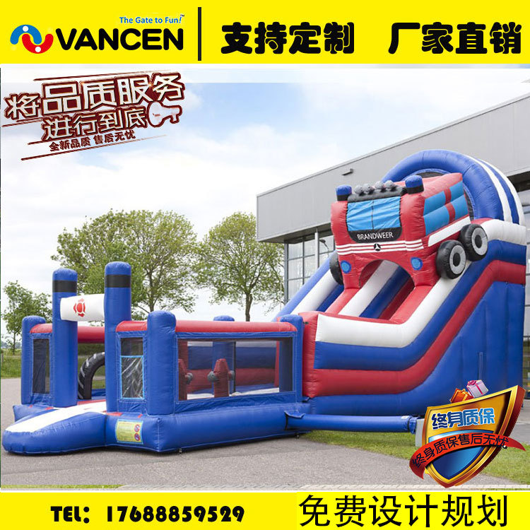 Inflatable car castle bouncy bed inflatable children&#039;s bouncy bed indoor outdoor naughty castle manufacturer custom 