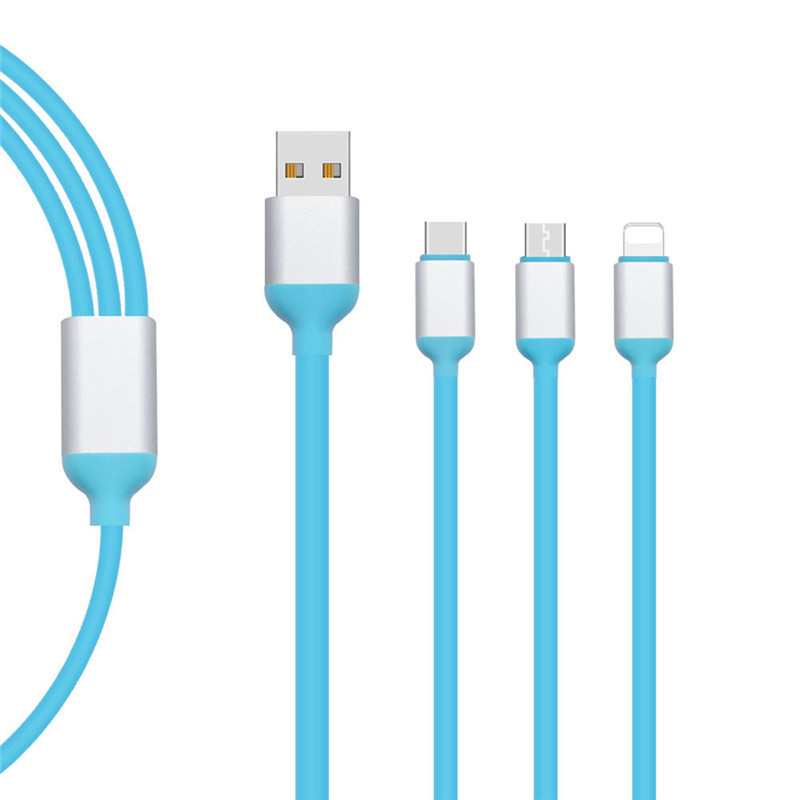 Three-in-One Data Cable for Android Type-C Three-in-One Data Cable Bouncy Data Cable LeTV Charging Cable
