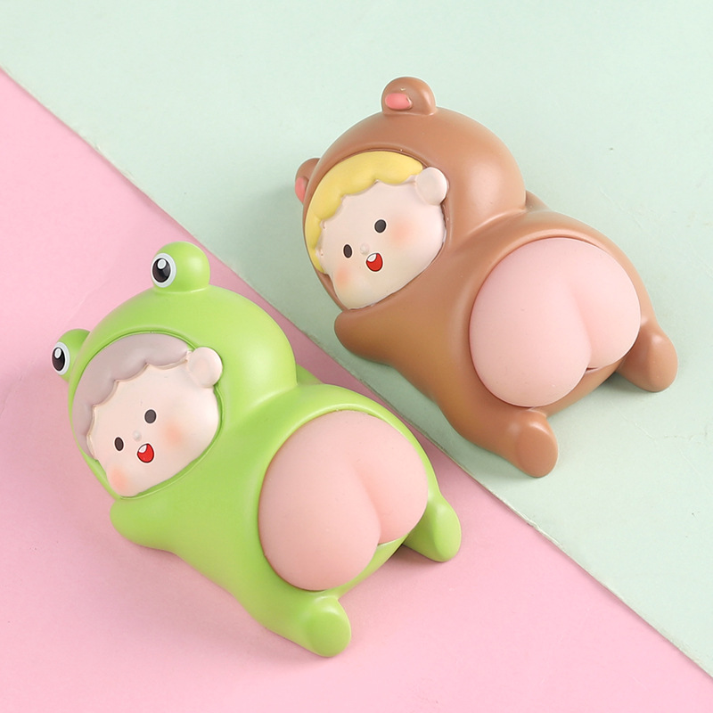 Pinching Bouncy Ass Decoration Decompression Artifact Trending Unique Car Interior Trim Cake Accessories Cute