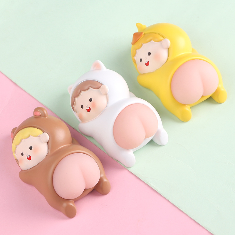 Pinching Bouncy Ass Decoration Decompression Artifact Trending Unique Car Interior Trim Cake Accessories Cute