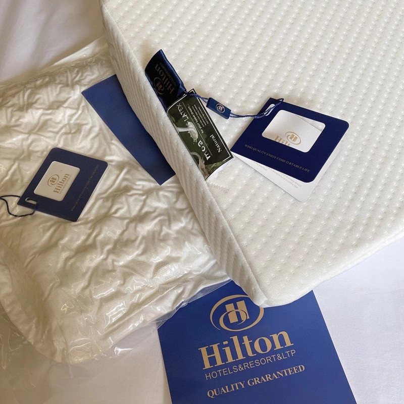 WeChat Hot-Selling Hilton Pillow Core Bouncy Latex Memory Pillow Neck Pillow
