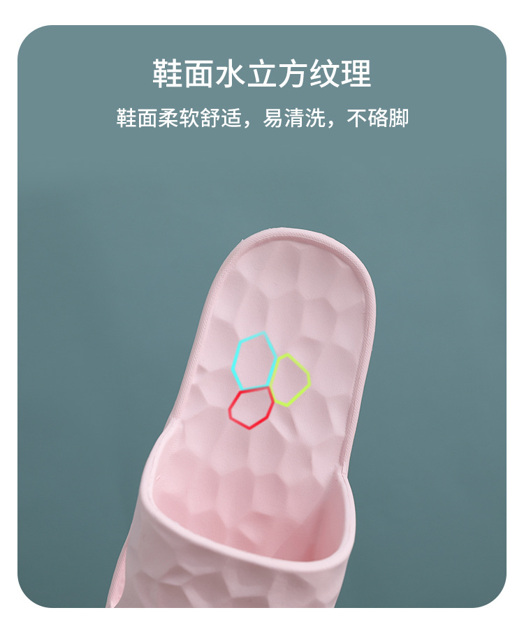 Water Cube Bouncy Bathroom Slippers Summer Soft Bottom Home Slippers Female Antibacterial Home Bath Couples Sandals