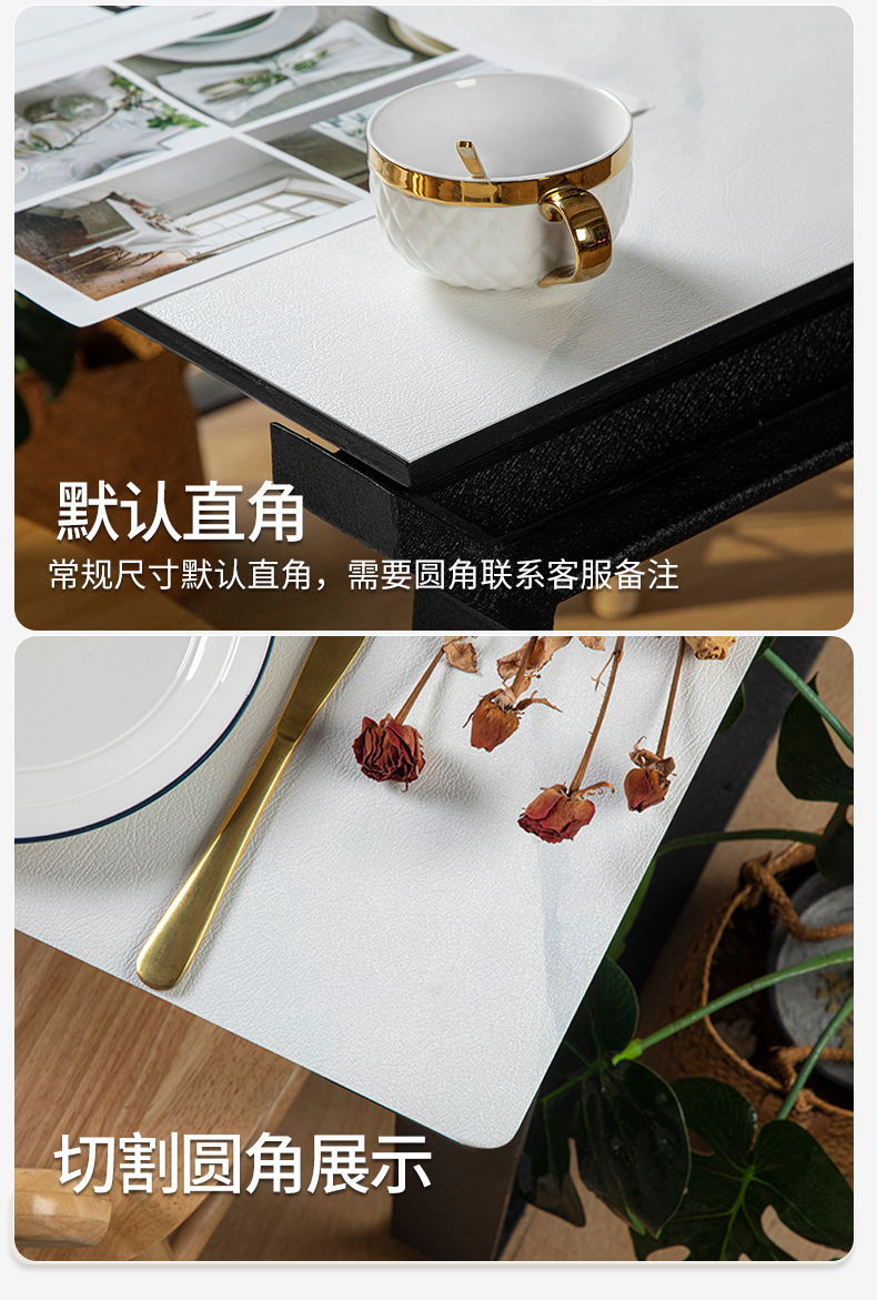 Bouncy Silicone Desk Mat Imitation Nordic Marbling Tablecloth Waterproof Oil-Proof Disposable Dining Table Cushion PVC Anti-Scald Tea Table Cloth