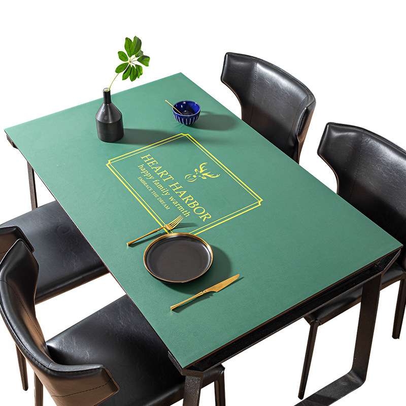 Nordic Bouncy Leather Tablecloth Waterproof and Oilproof and Heatproof Disposable Household Light Luxury Silicone Tablecloth Tea Table Cloth Liner