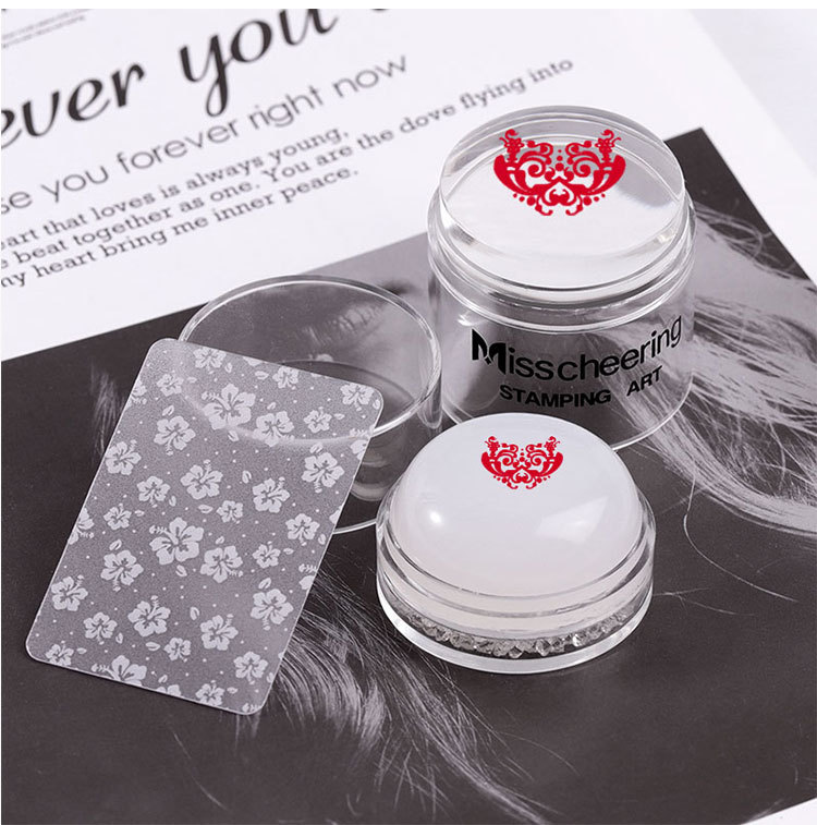 Cross-Border New Arrival Nail Art with Diamond Seal Transparent Bouncy Soft Glutinous Seal Head Double-Headed Shrink Seal Printing Tool Cross-Border New Arrival Nail Art with Diamond Seal Transparent Bouncy Soft Glutinous Seal Head Double-Headed Shrink Seal Printing Tool