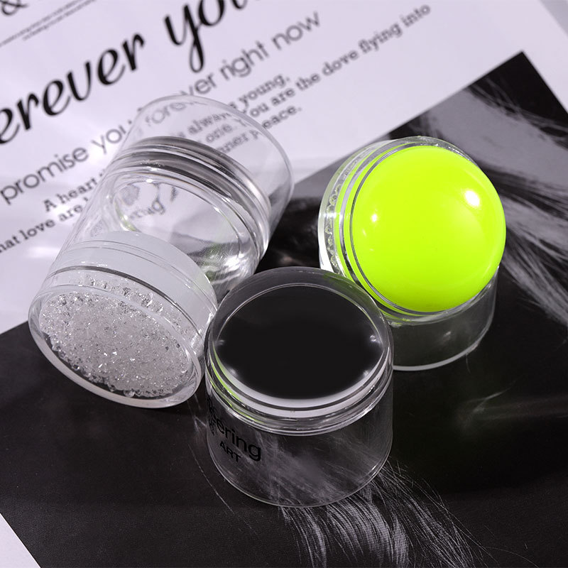 Cross-Border New Arrival Nail Art with Diamond Seal Transparent Bouncy Soft Glutinous Seal Head Double-Headed Shrink Seal Printing Tool Cross-Border New Arrival Nail Art with Diamond Seal Transparent Bouncy Soft Glutinous Seal Head Double-Headed Shrink Seal Printing Tool