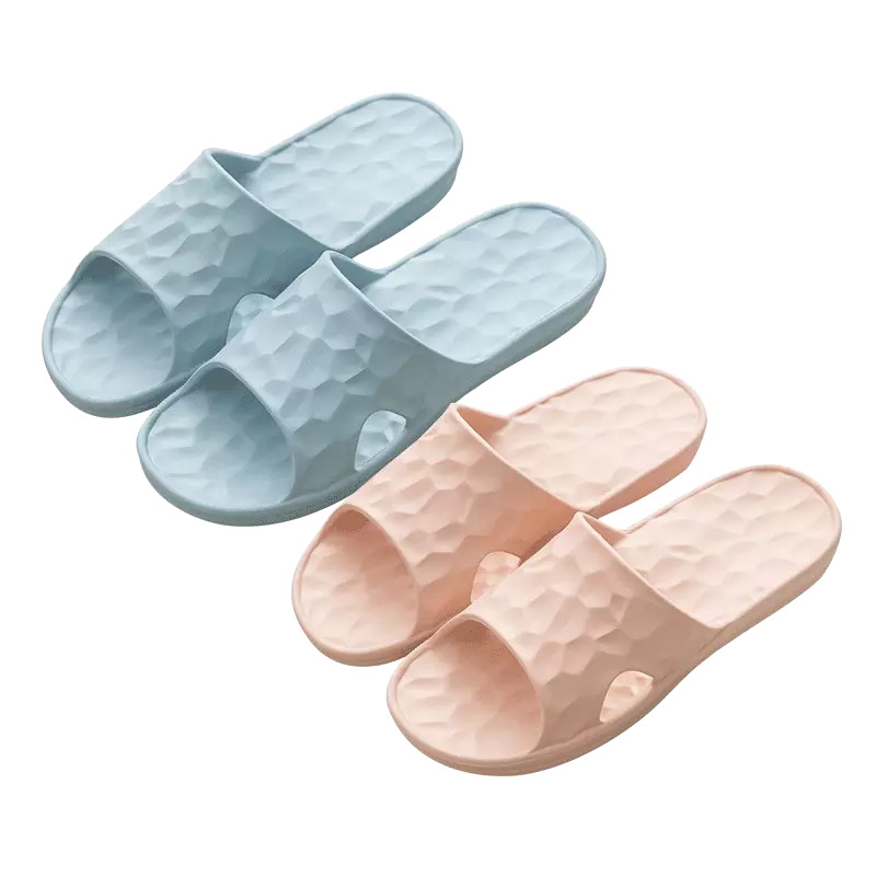 Water Cube Bouncy Slippers Couple Four Seasons Indoor Non-Slip Home Bathroom Slippers Men Eva Lightweight Soft Sole Shoes Women