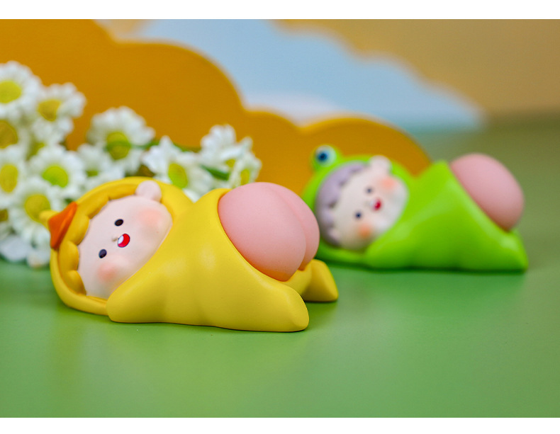 Bouncy Fart Jun Desktop Decoration Office Decompression Toy Good Pinch Soft Pop Butt Doll Cute Cartoon Gift