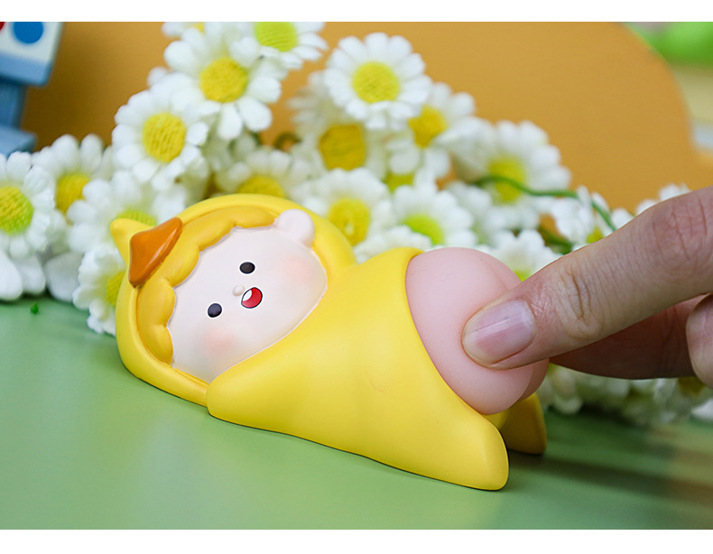 Bouncy Fart Jun Desktop Decoration Office Decompression Toy Good Pinch Soft Pop Butt Doll Cute Cartoon Gift