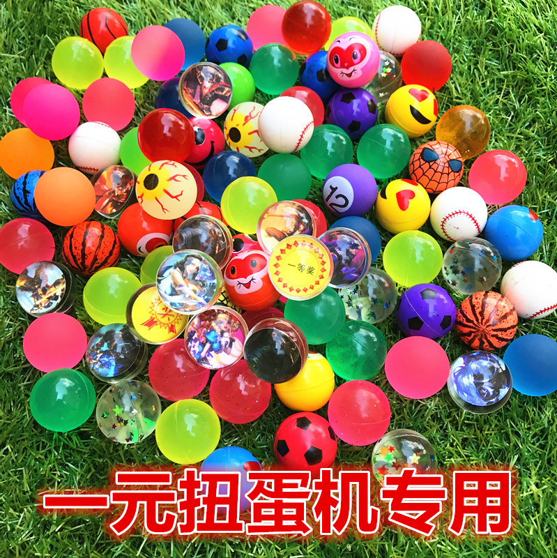 Bouncy Ball Factory Wholesale Pinball Machine Mixed Elastic Ball 32 No. Capsule Ball Elastic Ball Free Shipping