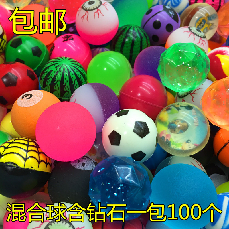 Bouncy Ball Factory Wholesale Pinball Machine Mixed Elastic Ball 32 No. Capsule Ball Elastic Ball Free Shipping