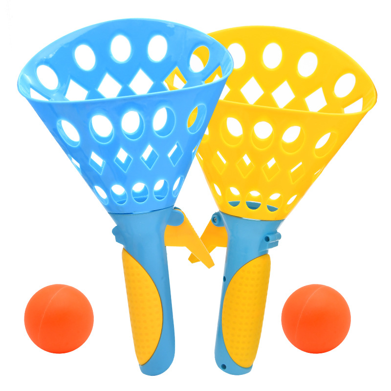 Cross-Border Children Throw Receive the Ball Double Catapult Ball Parent-Child Interaction Large Catapult Pair Receive the Ball Bouncy Ball Sports Toys