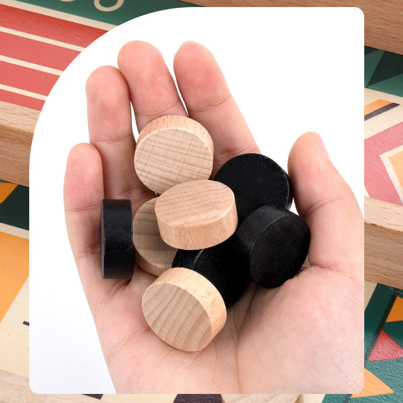 Wooden Toy Catapult Chess Children&#039;s Bouncy Ball Board Game Ice Hockey Parent-Child Interactive Desktop Game Boy Educational Board Game