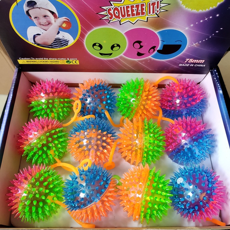 Large Elastic Ball Luminous Jumping Ball Bouncy Ball Luminous Ball Children&#039;s Toy Water Polo Stall Throwing Leather Decompression