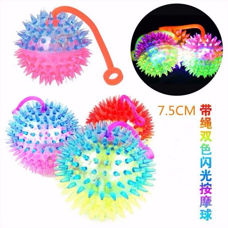 Large Elastic Ball Luminous Jumping Ball Bouncy Ball Luminous Ball Children's Toy Water Polo Stall Throwing Leather Decompression