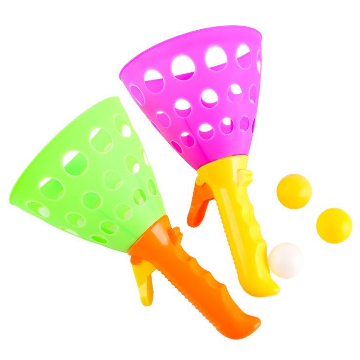 Children&#039;s Docking Launch Ball Throw Receive the Ball Ping Pong Bouncy Ball Racket Kindergarten Outdoor Parent-Child Game Toy Receive the Ball Devices