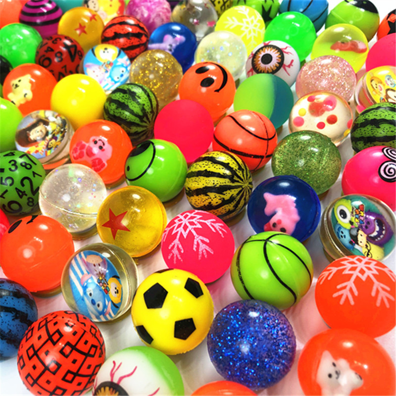 No. 27 Mixed Rubber Bouncy Ball Colorful Fun Park Haidilao Floating Toys 25mm Children Bouncing Ball Wholesale