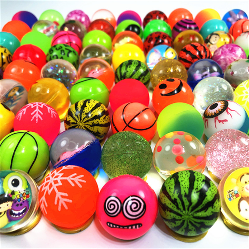 No. 27 Mixed Rubber Bouncy Ball Colorful Fun Park Haidilao Floating Toys 25mm Children Bouncing Ball Wholesale