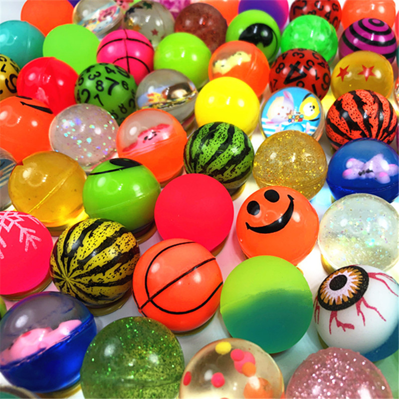No. 27 Mixed Rubber Bouncy Ball Colorful Fun Park Haidilao Floating Toys 25mm Children Bouncing Ball Wholesale