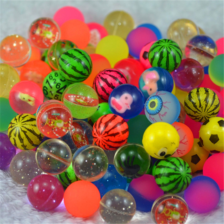 No. 27 Mixed Rubber Bouncy Ball Colorful Fun Park Haidilao Floating Toys 25mm Children Bouncing Ball Wholesale