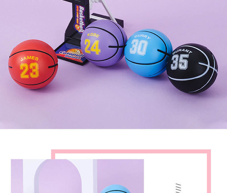 Solid Small Basketball Cartoon Pu Bouncing Ball High Elasticity Good Grip Children Student Toys Small Ball Bouncy Ball